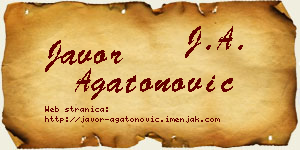 Javor Agatonović vizit kartica